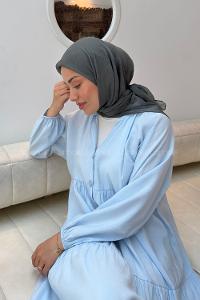 Lamelif Konfor Eşarp Koyu Gri