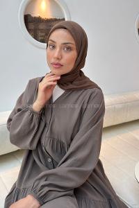 Lamelif Konfor Eşarp Soft Kahve