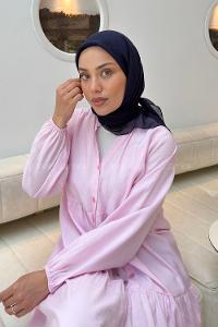 Lamelif Konfor Eşarp Soft Lacivert