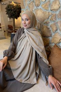 Lamelif Rami Şal Vizon