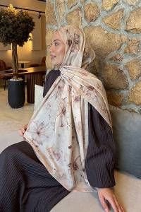 Lamelif Manolya Desen Lara Soft Şal Camel