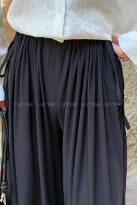 Lamelif Sandy Kumaş Şalvar Pantolon Siyah
