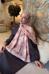 Lamelif Vintage Flower Desen Bambu Şal Yavru Ağzı