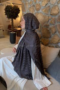 Anthracite Cotton Fabric Viscose Fabric Printed Shawl