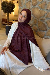 Bitter Burgundy Cotton Fabric Viscose Fabric Printed Shawl