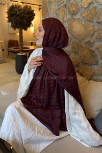 Bitter Burgundy Cotton Fabric Viscose Fabric Printed Shawl