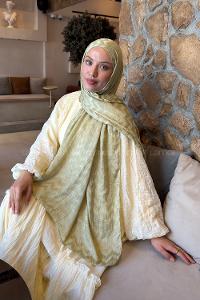 Mint Green Cotton Fabric Viscose Fabric Printed Shawl