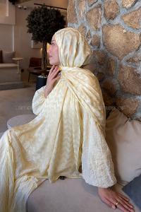 Yellow Cotton Fabric Viscose Fabric Printed Shawl