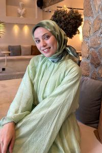 Lamelif Batik Desen Soft Eşarp Adaçayı