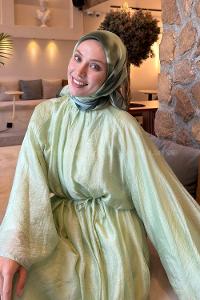 Lamelif Batik Desen Soft Eşarp Adaçayı