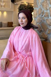 Lamelif Batik Desen Soft Eşarp Bordo