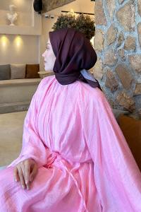 Lamelif Batik Desen Soft Eşarp Bordo