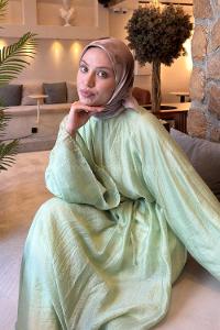 Lamelif Batik Desen Soft Eşarp Vizon