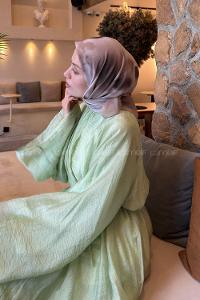 Lamelif Batik Desen Soft Eşarp Vizon