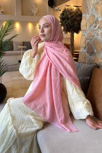 Lamelif Comfort Pamuk Şal Pembe