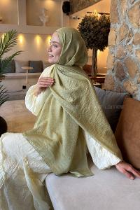 Lamelif Diamond Desen Aura Pamuk  Jakar  Şal Adaçayı