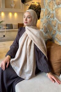 Lamelif Diamond Desen Aura Pamuk  Jakar  Şal Camel