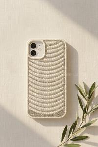 Lamelif iPhone 11 İnci ve Kristal Işıltısı Telefon Kılıfı