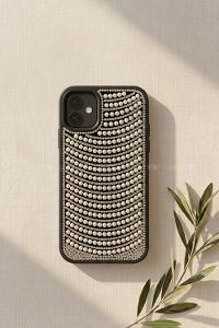 Lamelif iPhone 11 İnci ve Kristal Işıltısı Telefon Kılıfı