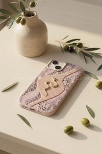 Lamelif iPhone 13/14 Altın Yılan Figürlü  Telefon Kılıfı