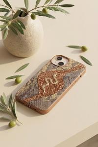 Lamelif iPhone 13/14 Altın Yılan Figürlü  Telefon Kılıfı