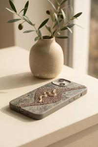 Lamelif iPhone 13/14 Altın Yılan Figürlü  Telefon Kılıfı