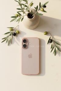 Lamelif İphone 16 Mat Kendinden Lensli Telefon Kılıfı