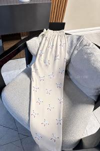 Lamelif Milan Kumaş Tavşanlı Pijama Altı