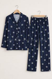 Lamelif Bambu Likralı Papatya Desenli Pijama Takım