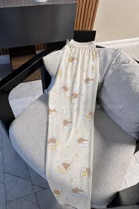 Lamelif Milan Kumaş Sevimli Hamster Baskılı Pijama Altı