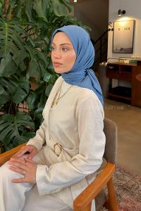Lamelif Bambu Eşarp Gök Mavi
