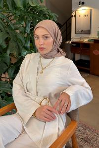 Lamelif Bambu Eşarp Karamel