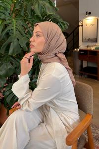 Lamelif Bambu Eşarp Karamel