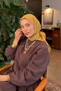 Lamelif Organik Premium Eşarp Yağ Yeşili