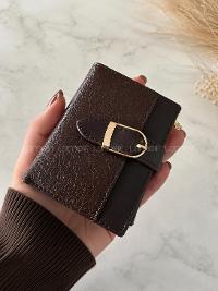 Luna Kahve Gold Tokalı  Cüzdan