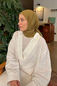 Lamelif Bambu Eşarp Soft Yeşil