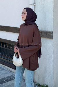 Brown Crew Neck Modal Oysho Tunic