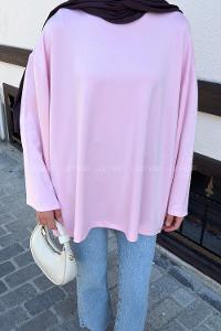 Pink Crew Neck Modal Oysho Tunic