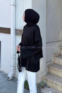 Black Crew Neck Modal Oysho Tunic