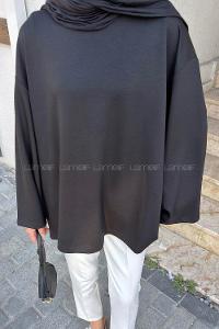 Black Crew Neck Modal Oysho Tunic
