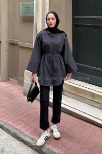 Smoked Shirt Collar Long Arm Printed Shirt