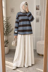 Bitter Brown Crew Neck Long Arm Sweatshirt