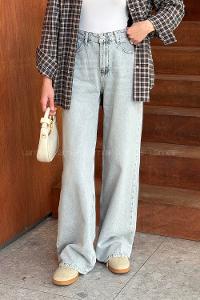 Light Blue Denim High Waist Denim Pants