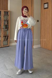 Denim Blue Oysho High Waist Pants