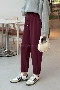 Lamelif Bileği Lastik Büzgülü Eşofman Bordo