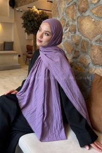 Lamelif Organik Premium Şal Lila