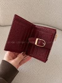 Luna Bordo Gold Tokalı Cüzdan