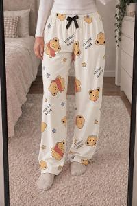 Lamelif Milan Kumaş Ayıcık Desenli Pijama Altı