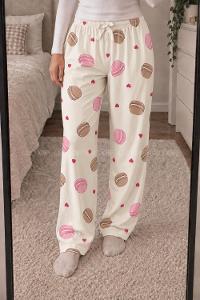 Lamelif Milan Kumaş Bisküvi Desenli Pijama Altı