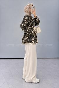 Bitter Brown Crew Neck Long Arm Jacket